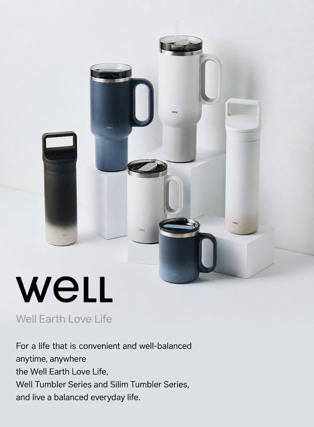 Sillymann Well Tumbler Pro Table Mug 22.6 oz, Vacuum Insulated Stainless Steel Travel Mug with Handle