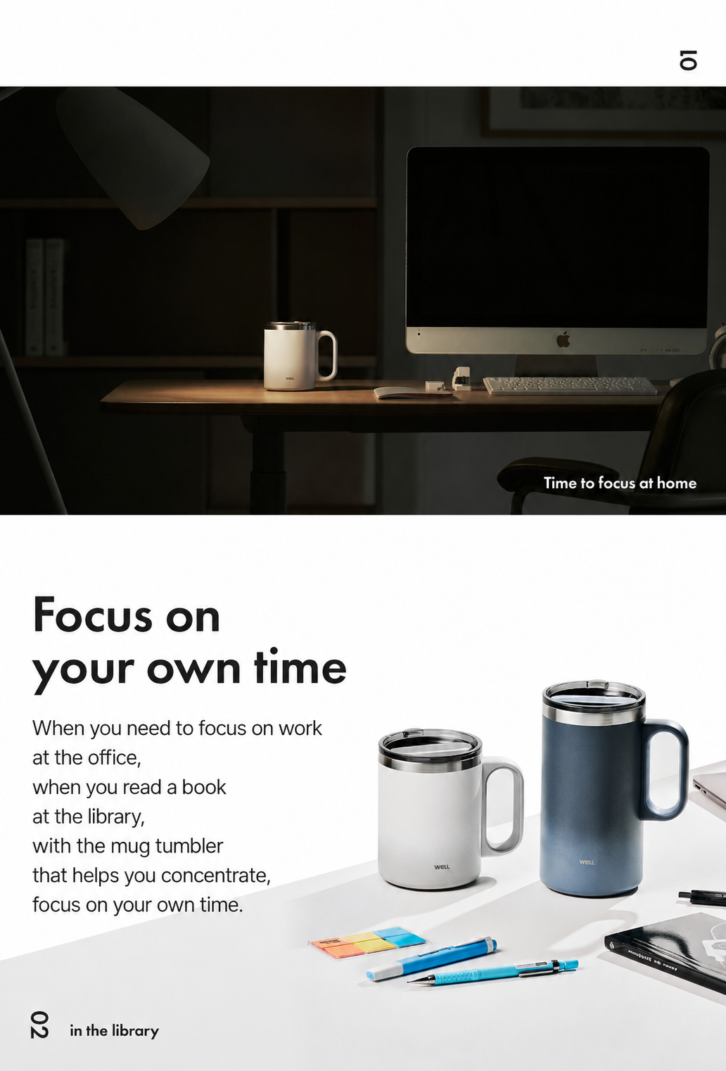 Sillymann Well Tumbler Pro Table Mug 22.6 oz, Vacuum Insulated Stainless Steel Travel Mug with Handle