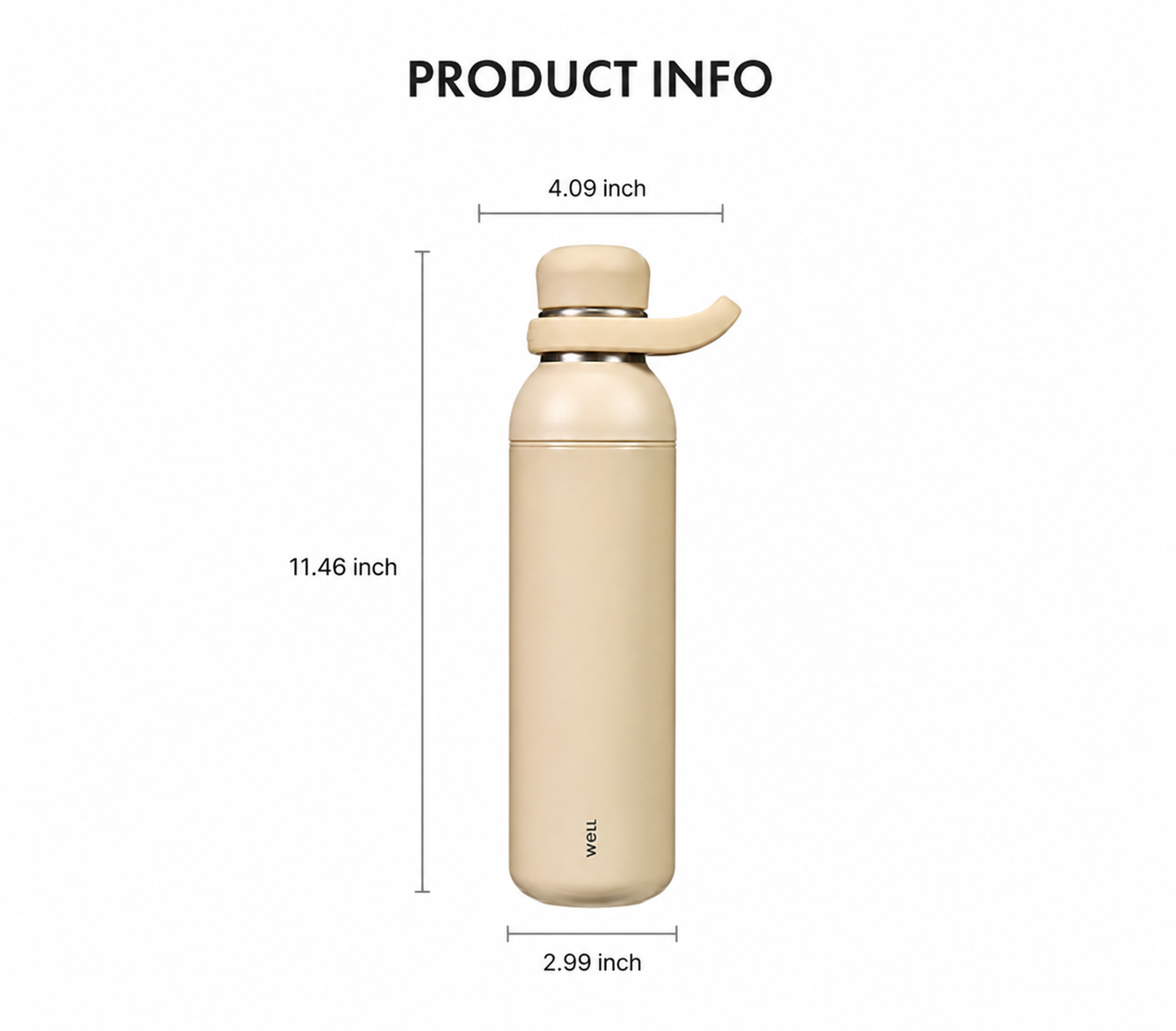Sillymann WELL Athleisure Insulated Straw Water Bottle 27oz (800ml), Leak-Resistant Stainless Steel Cold Water Bottle, Wide Mouth