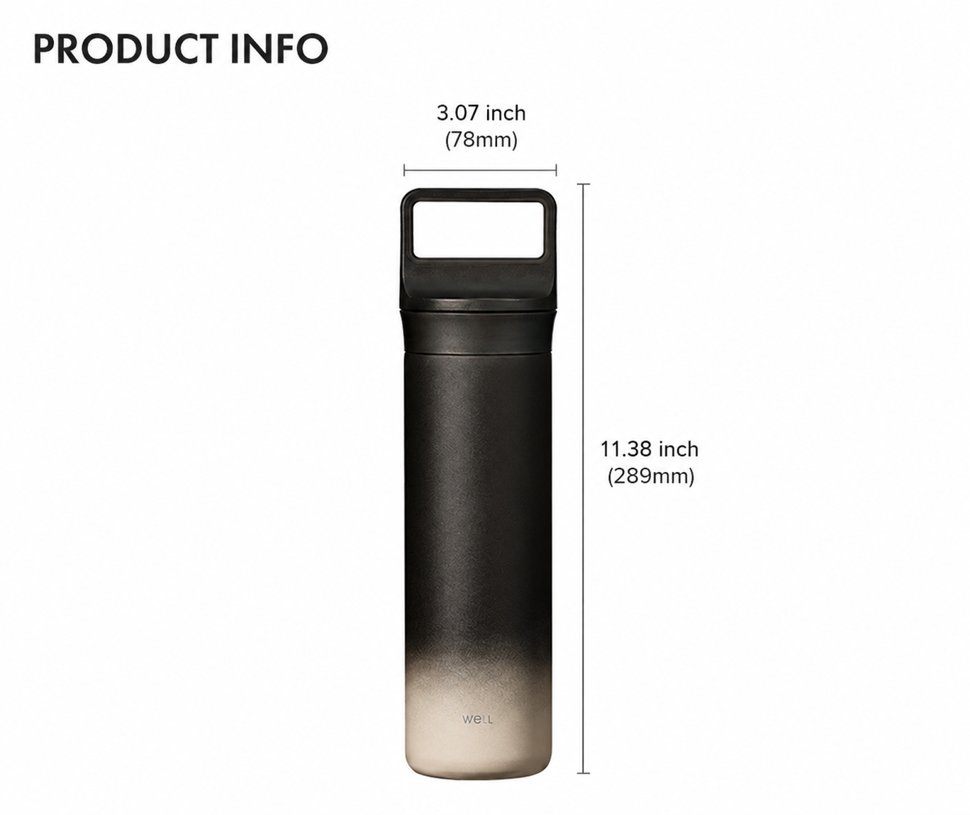 Sillymann WELL Daymate Slim Tumbler 22oz (670ml), Vacuum Insulated Stainless Steel Tumbler, Straw Lid, Carry Handle