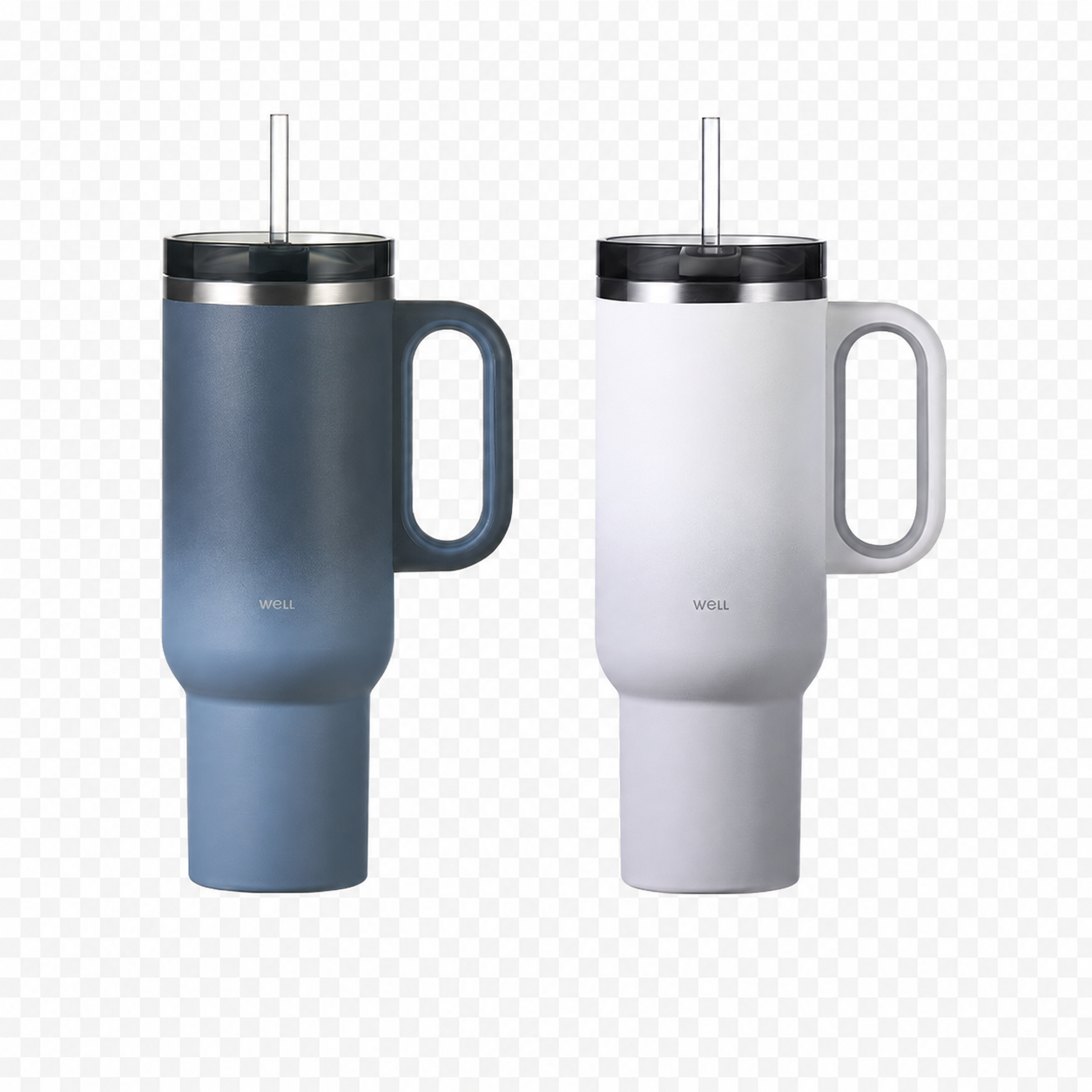 Sillymann Well Tumbler Pro 40.6 oz Large Capacity Tumbler, Vacuum Insulated Stainless Steel Travel Mug with Handle, Straw & Sip Lid