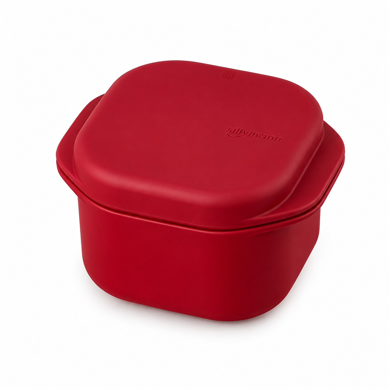 Sillymann Platinum Silicone Steamer Pot, 30 oz Food Steamer with Lid, Microwave, Oven & Air Fryer Safe