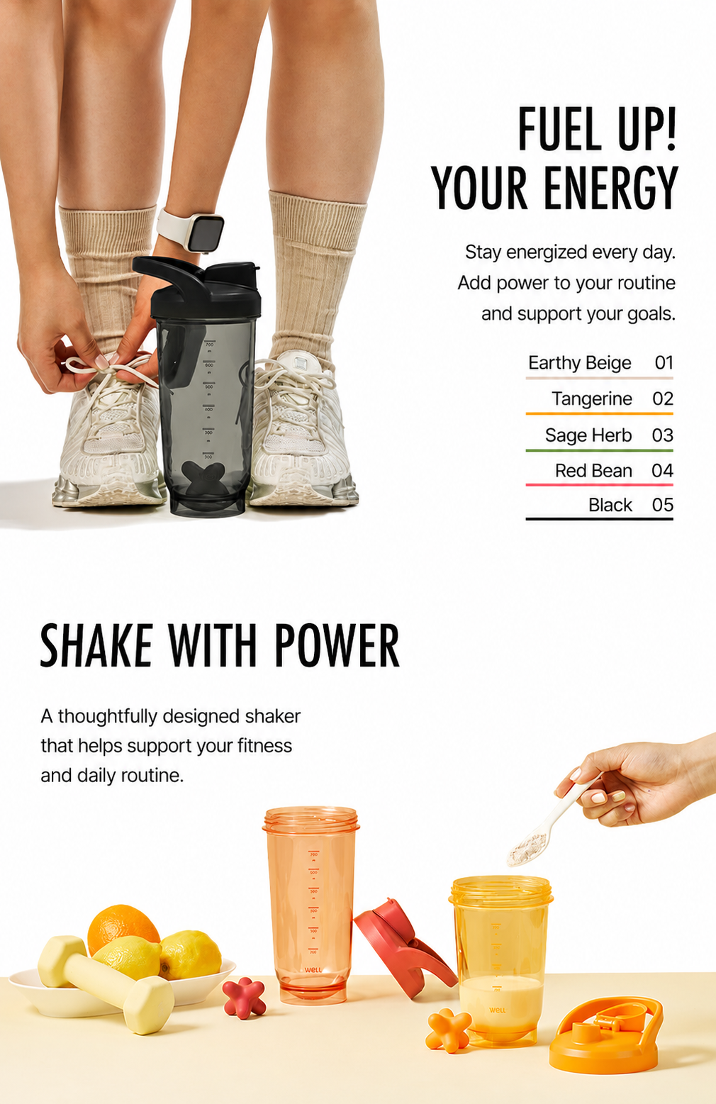 Sillymann Well Athleisure Protein Shaker Bottle, 24oz, Leak-Resistant Lid, TetraMix Mixing System, Wide-Mouth Design for Protein Shakes and Supplements