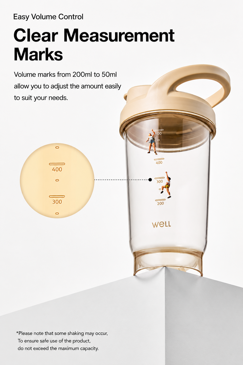 Sillymann Athleisure Shaker Bottle 17oz (500ml) with TetraMix Blender, Leakproof Design, Easy Clean