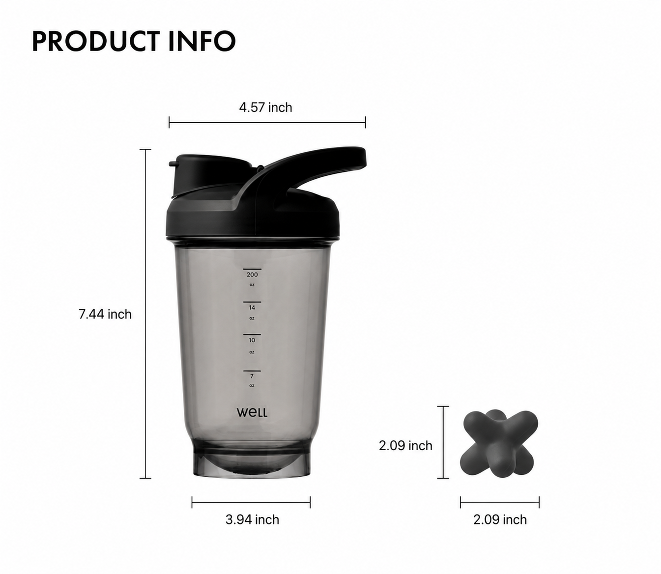 Sillymann Athleisure Shaker Bottle 17oz (500ml) with TetraMix Blender, Leakproof Design, Easy Clean