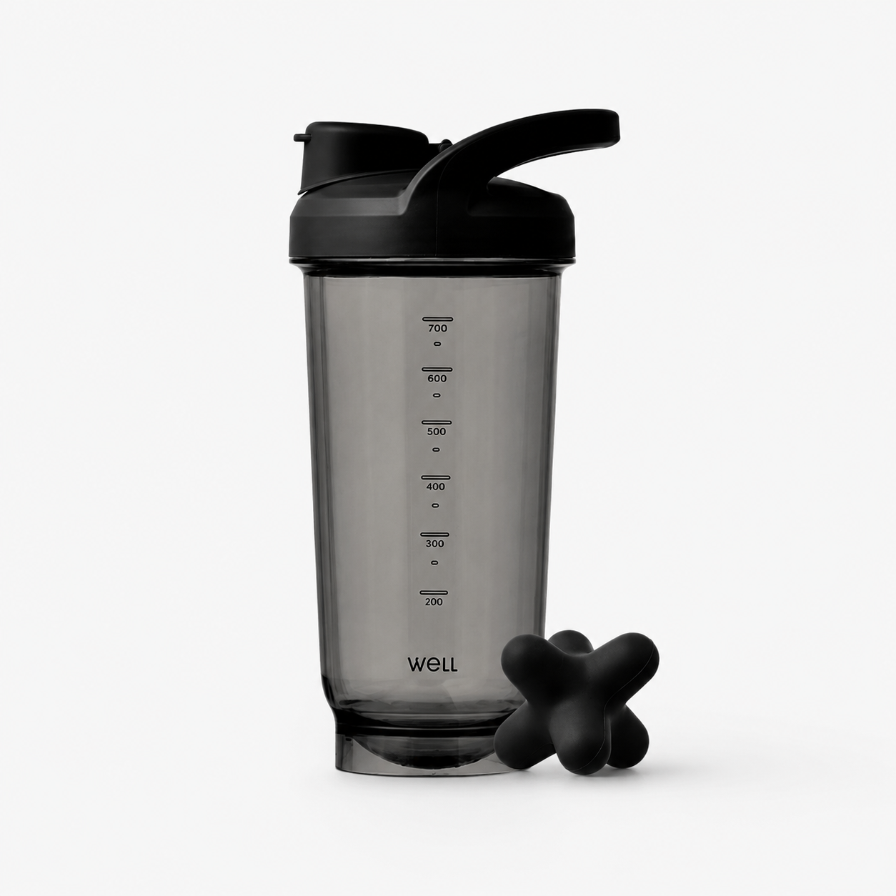 Sillymann Well Athleisure Protein Shaker Bottle, 24oz, Leak-Resistant Lid, TetraMix Mixing System, Wide-Mouth Design for Protein Shakes and Supplements