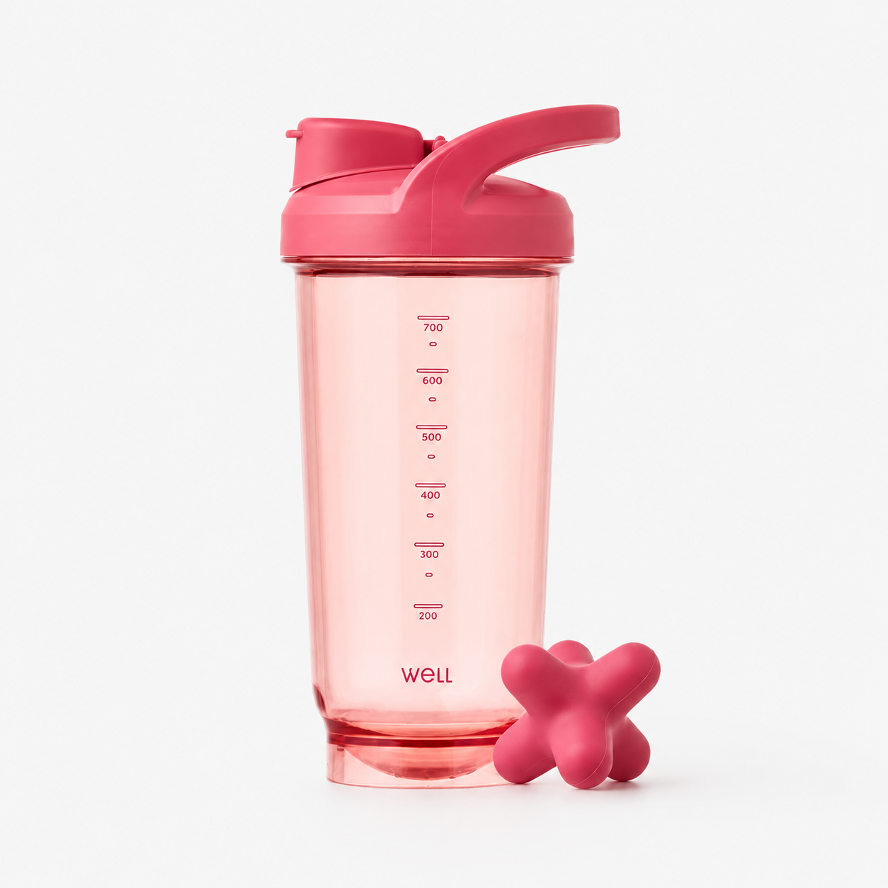 Sillymann Well Athleisure Protein Shaker Bottle, 24oz, Leak-Resistant Lid, TetraMix Mixing System, Wide-Mouth Design for Protein Shakes and Supplements