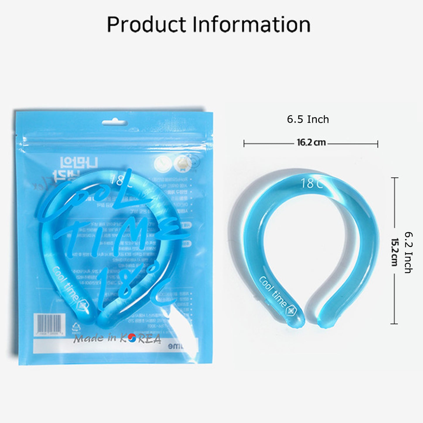 Cooltime Neck Cooling Tube Cooler Wearable Cooling Neck Wraps for Summer Heat, Hands Free Cold Pack Reusable Neck Ice Neckless Type Neck band Cooler
