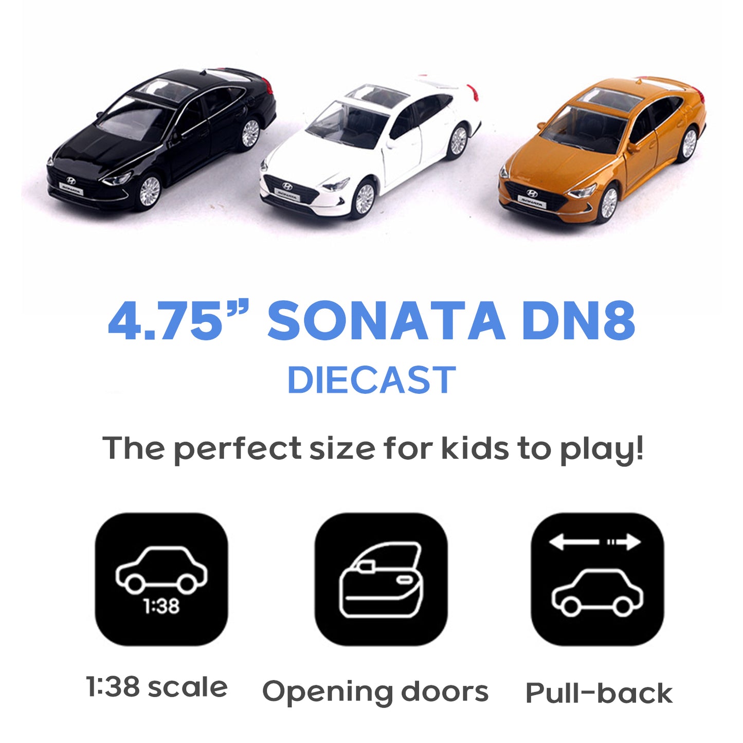 Hyundai Motors Hyundai Sonata DN8 Mini Diecast 1:38 Scale Miniature Display