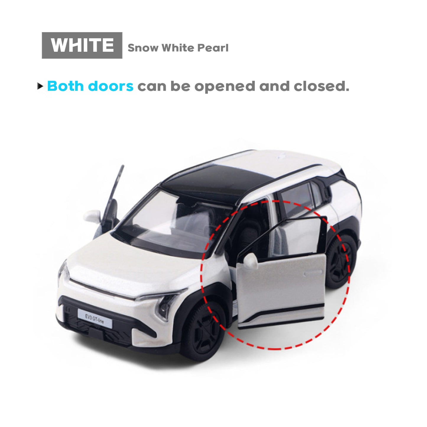 KIA Motors Car EV3 Mini Diecast 1:38 Scale Miniature Display Toy