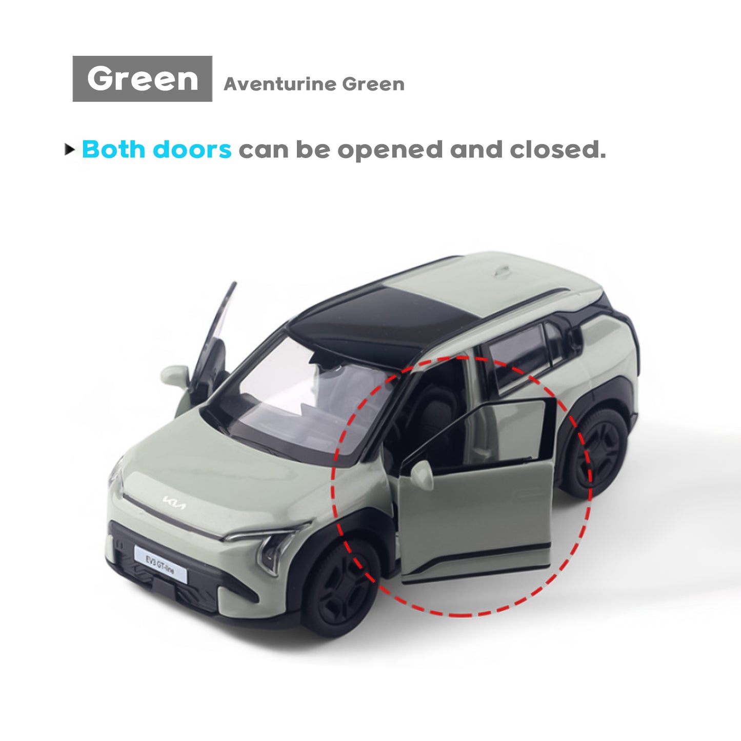 KIA Motors Car EV3 Mini Diecast 1:38 Scale Miniature Display Toy