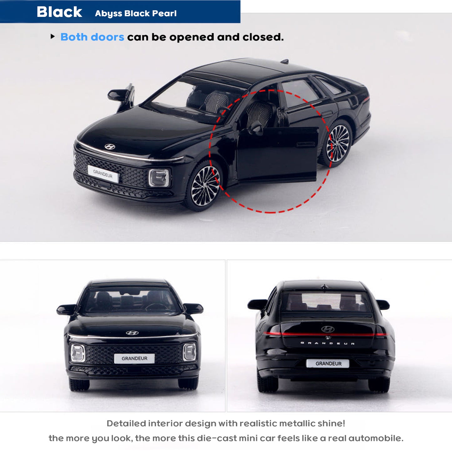 Hyundai Motors Grandeur GN7  Mini Diecast 1:38 Scale Miniature Display
