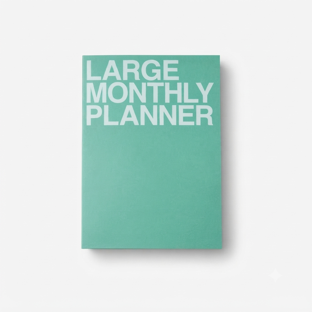 JSTORY Large Monthly Planner, Lays Flat Undated Year (18 Sheets)