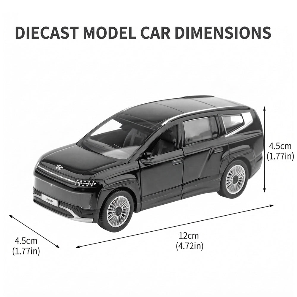 IONIQ 9 Mini Diecast 1:38 Model Car, Scale Miniature Display