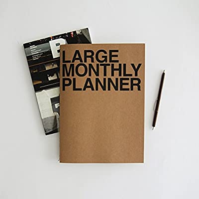 JSTORY Large Monthly Planner, Lays Flat Undated Year (18 Sheets)