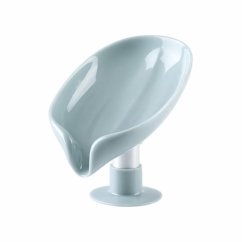 Leaf Shape Soap Holder with Drain, Self Draining Soap Dish Tray, Non Slip Soap Saver for Bathroom Kitchen Sink, Water Draining Soap Storage Stand
