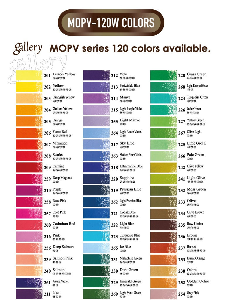 Mungyo Gallery Soft Oil Pastels Set of 120 - Assorted Colors (Professional MOPV-120W)