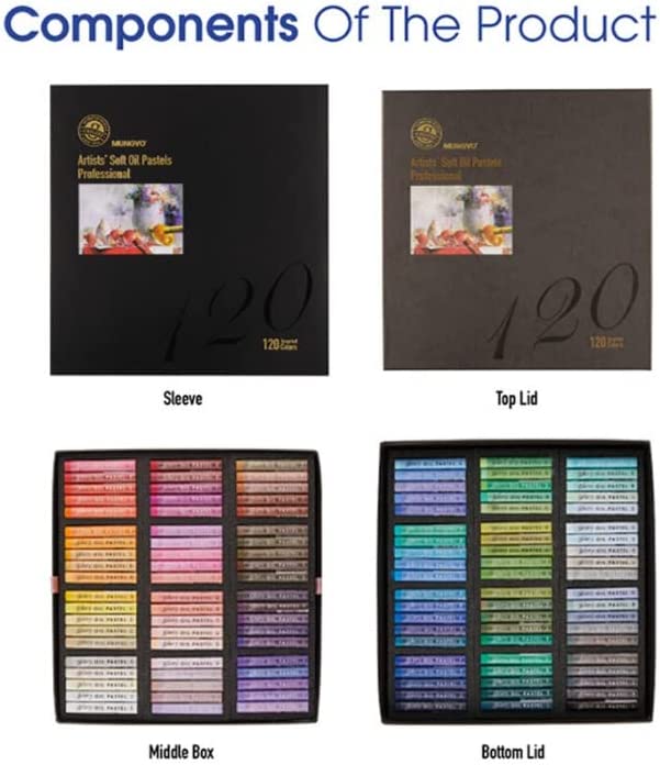 Mungyo Gallery Soft Oil Pastels Set of 120 - Assorted Colors (Professional MOPV-120)