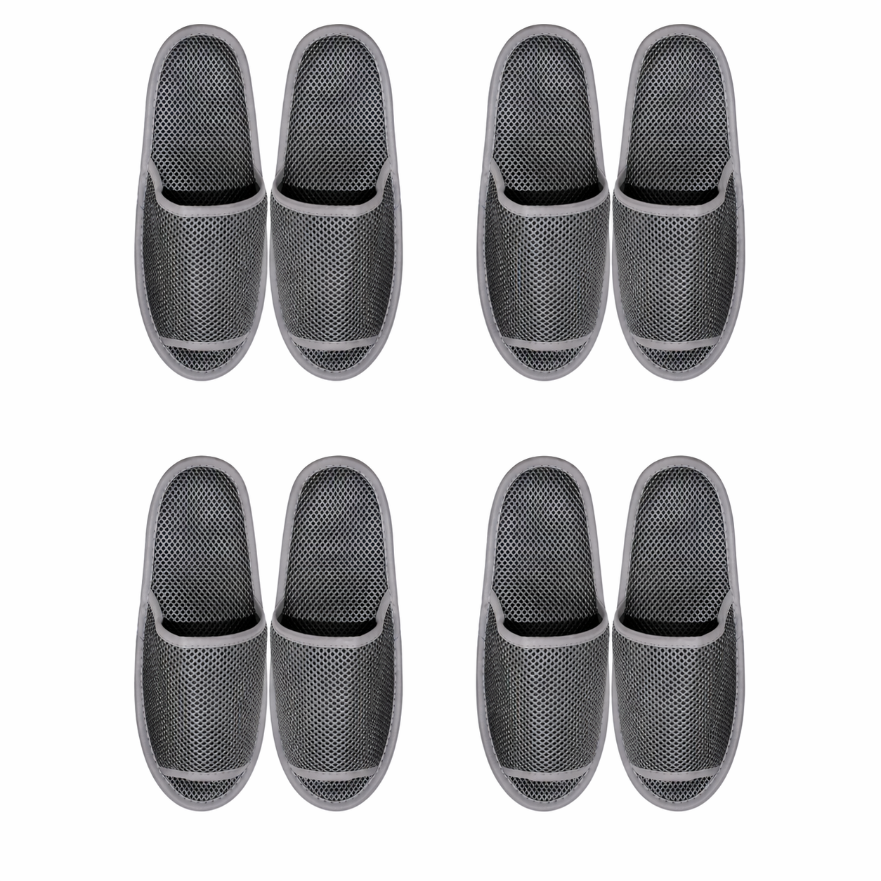 Disposable Slippers 4 Pairs, Hotel Guest Slippers Closed Toe for Spa, Airbnb, Travel, Hospitality Use