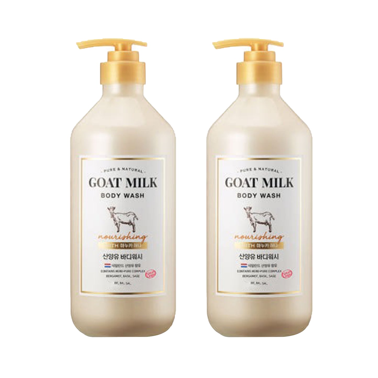 Showermate Goat Milk Body Wash Manuka Honey, Daily Moisturizing Body Wash for Dry Skin, pH Balanced, 27 Fl Oz, 2 Pack