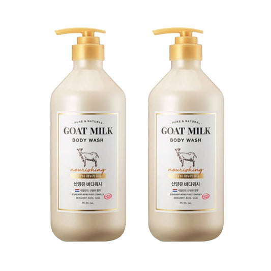 Showermate Goat Milk Body Wash Manuka Honey, Daily Moisturizing Body Wash for Dry Skin, pH Balanced, 27 Fl Oz, 2 Pack