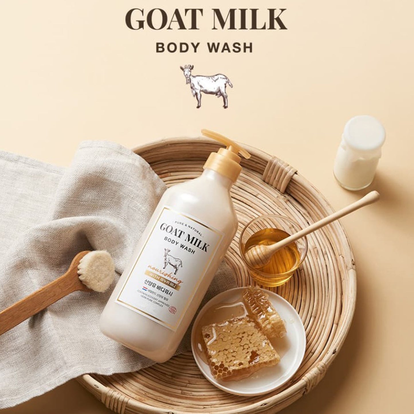Showermate Goat Milk Body Wash Manuka Honey, Daily Moisturizing Body Wash for Dry Skin, pH Balanced, 27 Fl Oz, 2 Pack