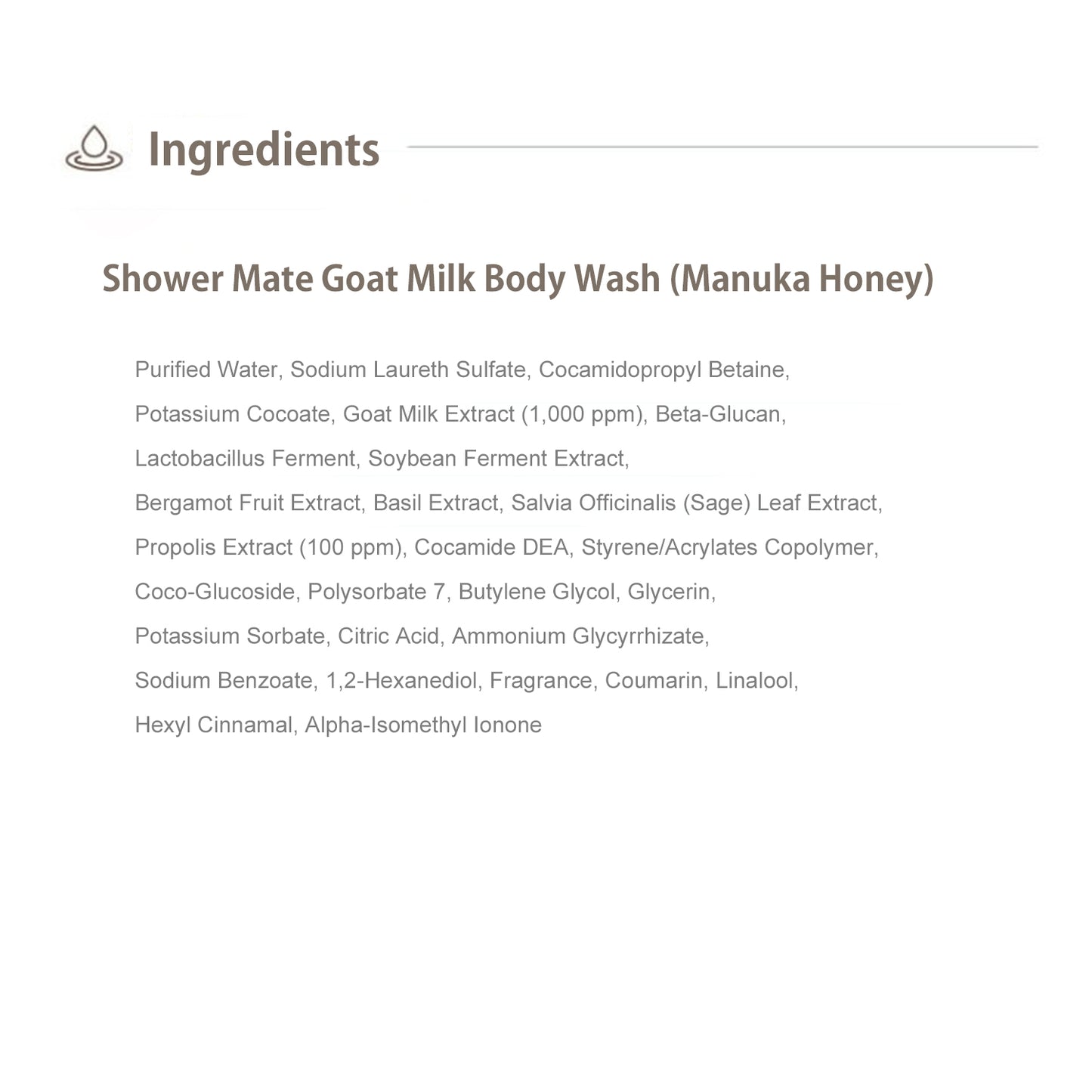 Showermate Goat Milk Body Wash Manuka Honey, Daily Moisturizing Body Wash for Dry Skin, pH Balanced, 27 Fl Oz, 2 Pack