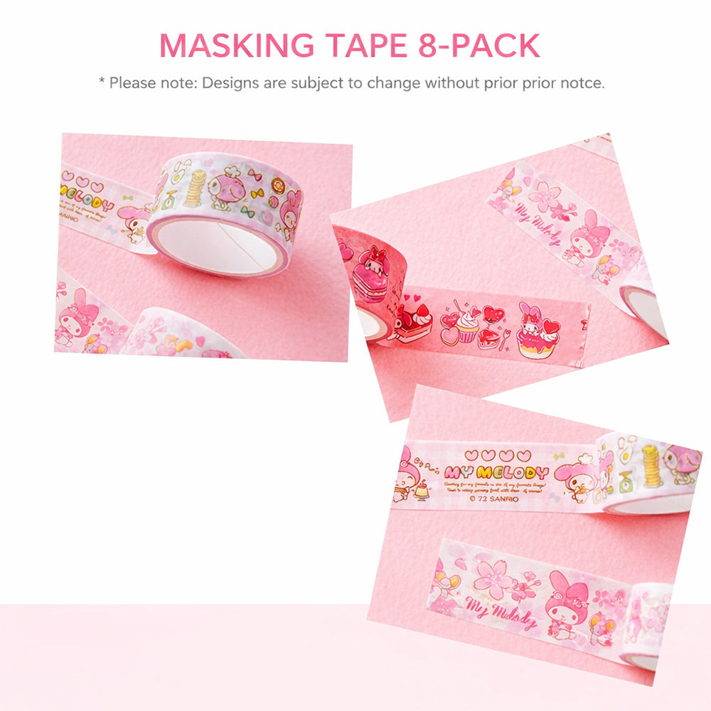 Cute Pink Bunny Masking Tape Set 8 Pack Kawaii Washi Tape Bundle