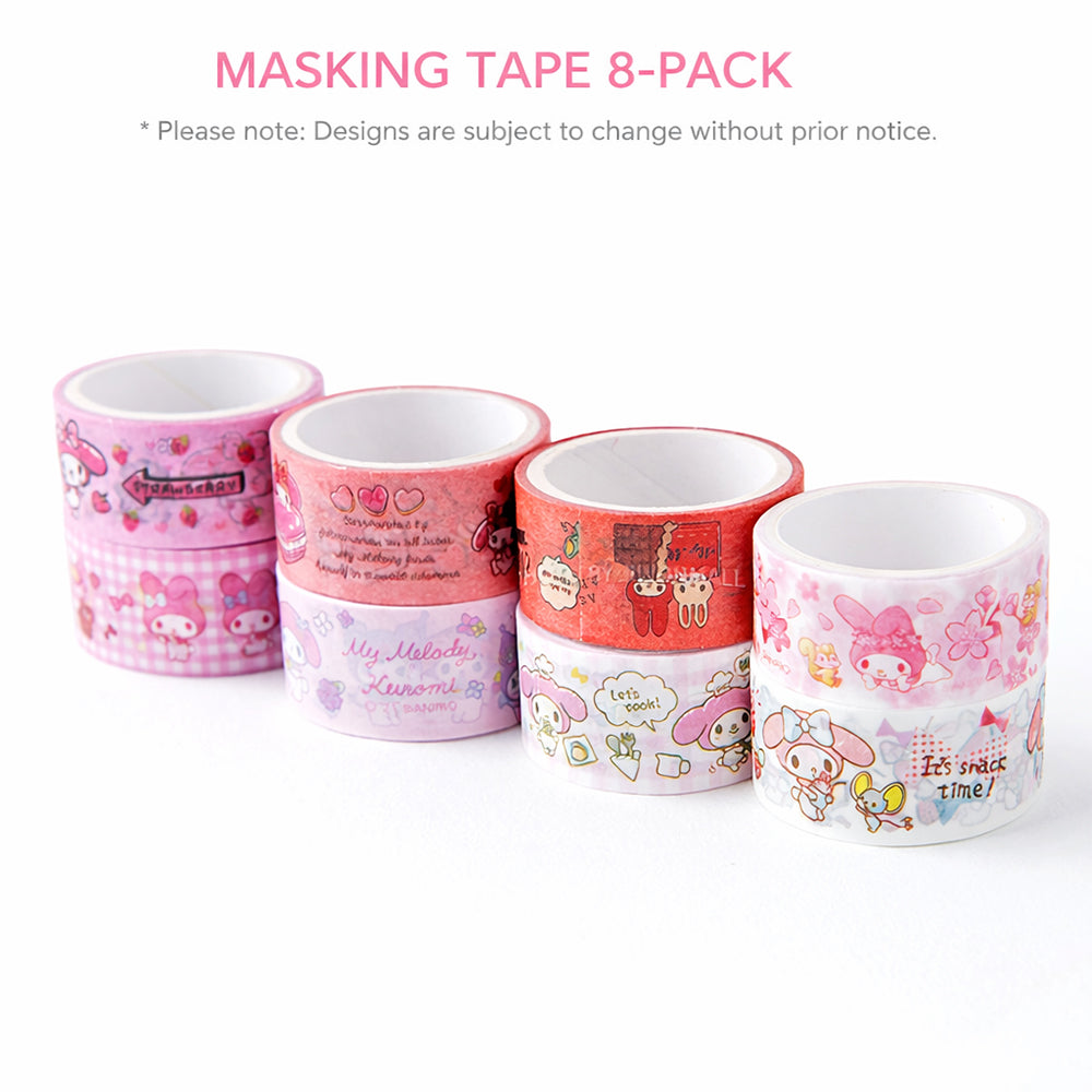 Cute Pink Bunny Masking Tape Set 8 Pack Kawaii Washi Tape Bundle