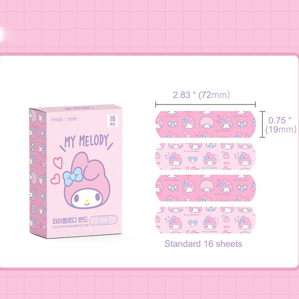 Cute Kitty Friends Adhesive Bandages 2 Pack (16 Count Each, 32 Total), Kawaii First Aid Bandages, Assorted Cute Designs