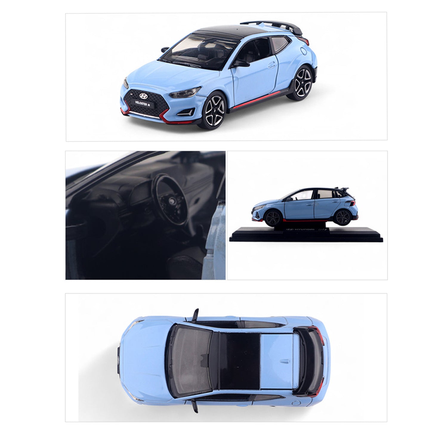 Hyundai Motors Veloster N Mini Diecast 1:38 Scale Miniature Display