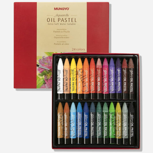 Mungyo Water-Soluble Oil Pastel Set of 24 - Assorted Colors