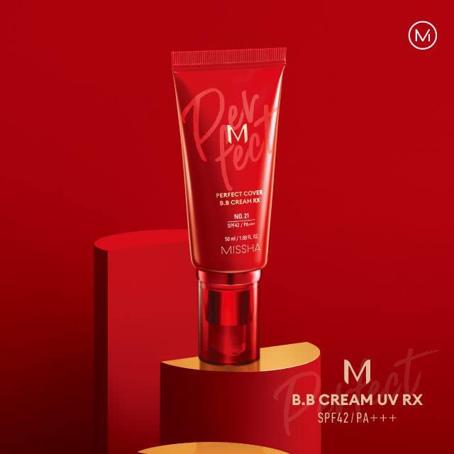 Missha M Perfect Cover BB Cream RX SPF42 PA++ (50ml 1.69fl. oz) Lasting Color #21