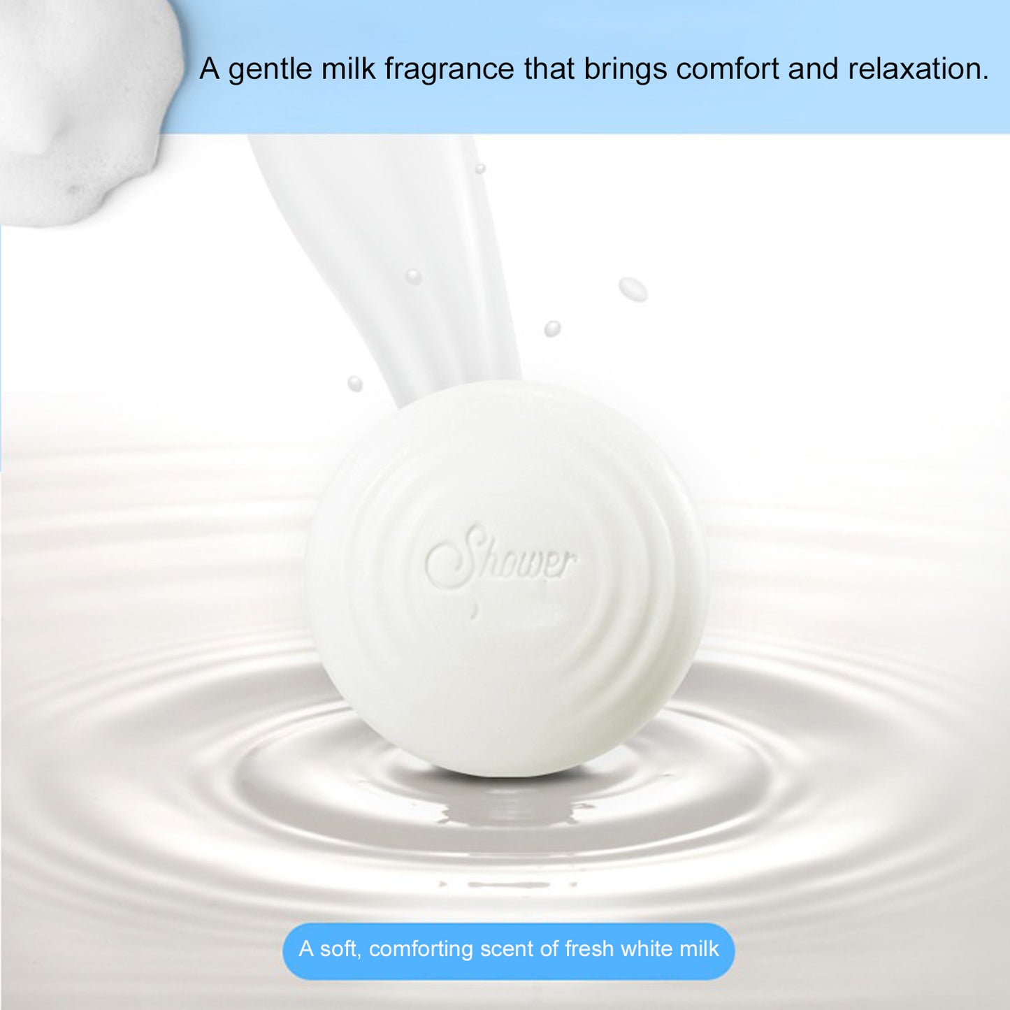 ShowerMate Goat Milk Soap Bar Classic White, Hydrating & Nourishing Soap for Dry Skin, 12 Count
