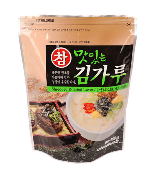 Healthy Korean Premium natural Shredded Roasted Laver Kim Ga Lu Roasted Seaweed Topping/ Snack (Korean ingredient) 200 g / 0.035 oz