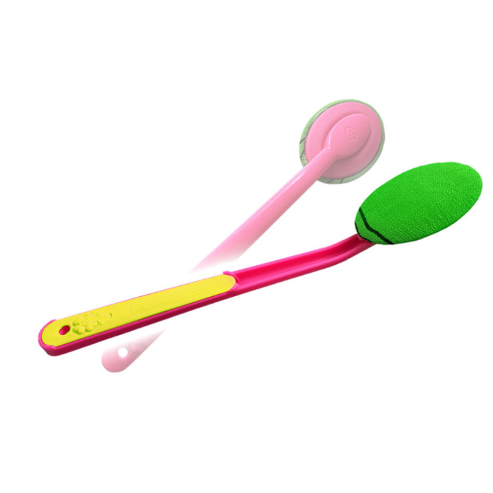 Wide Exfoliating Back Scrubber with Long Handle, Body Brush for Shower, Helps Remove Dead Skin, Easy Reach Back Cleaning Tool