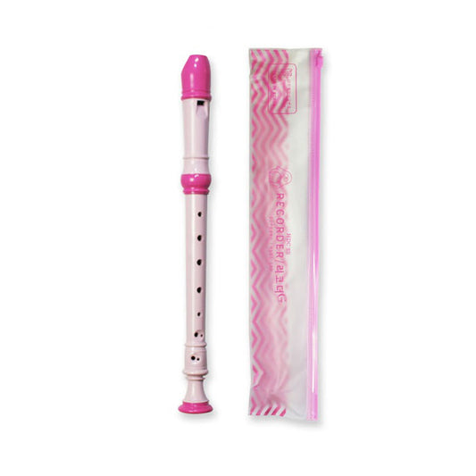 Youngchang Student Soprano Recorder with Cleaning Rod, Case Bag Musical Instrument (Pink Soprano German YSRG-50P)