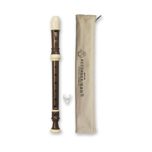 Youngchang Student Soprano BAROQUE Recorder with Cleaning Rod, Case Bag Musical Instrument (Brown) YSRWB-140