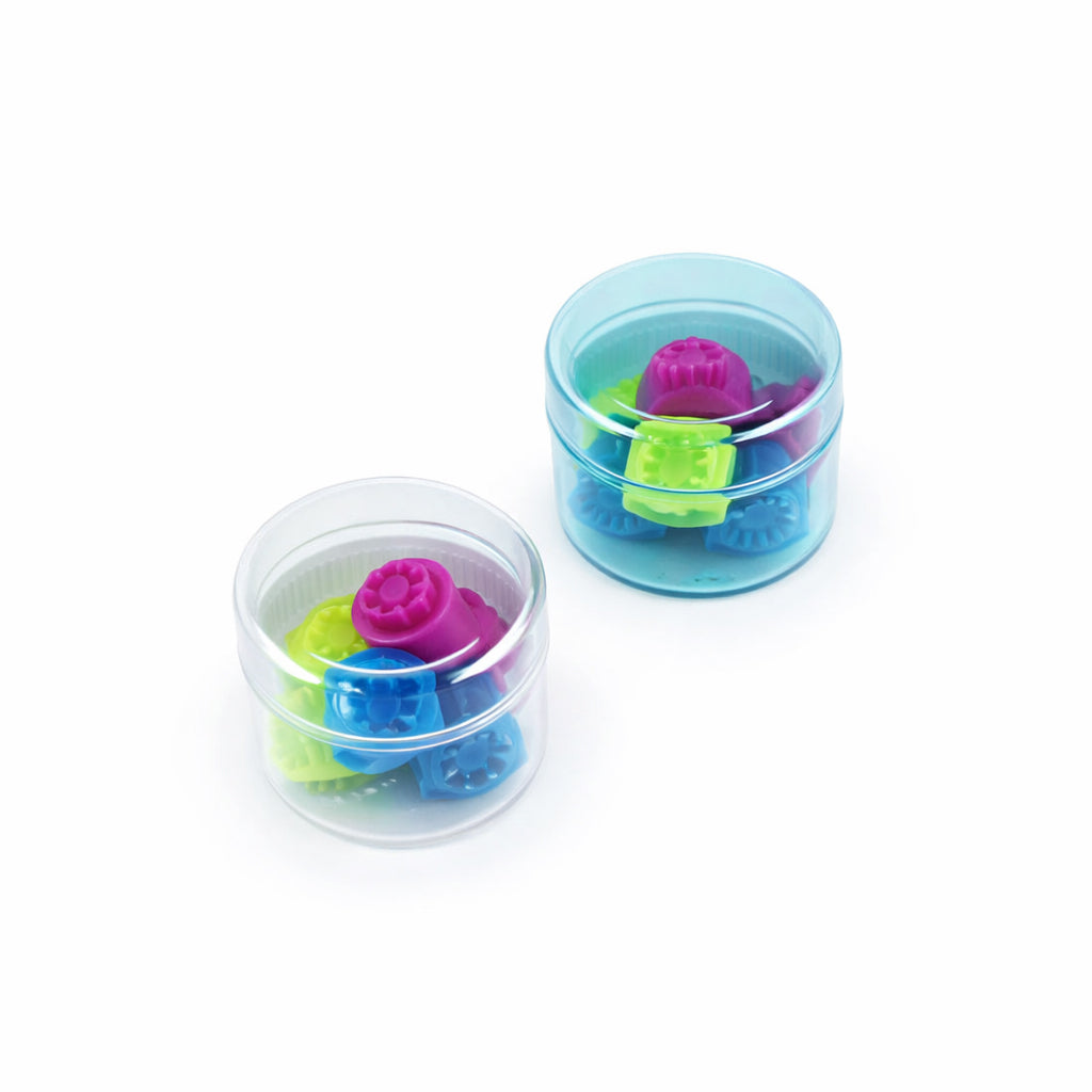 Korean Gonggi (Konggi) Traditional Jacks Game Set – 12 Pieces in 2 Round Cases (6 Each), Korean Folk Toss Game, Hand-Eye Coordination Skill Toy, Made in Korea