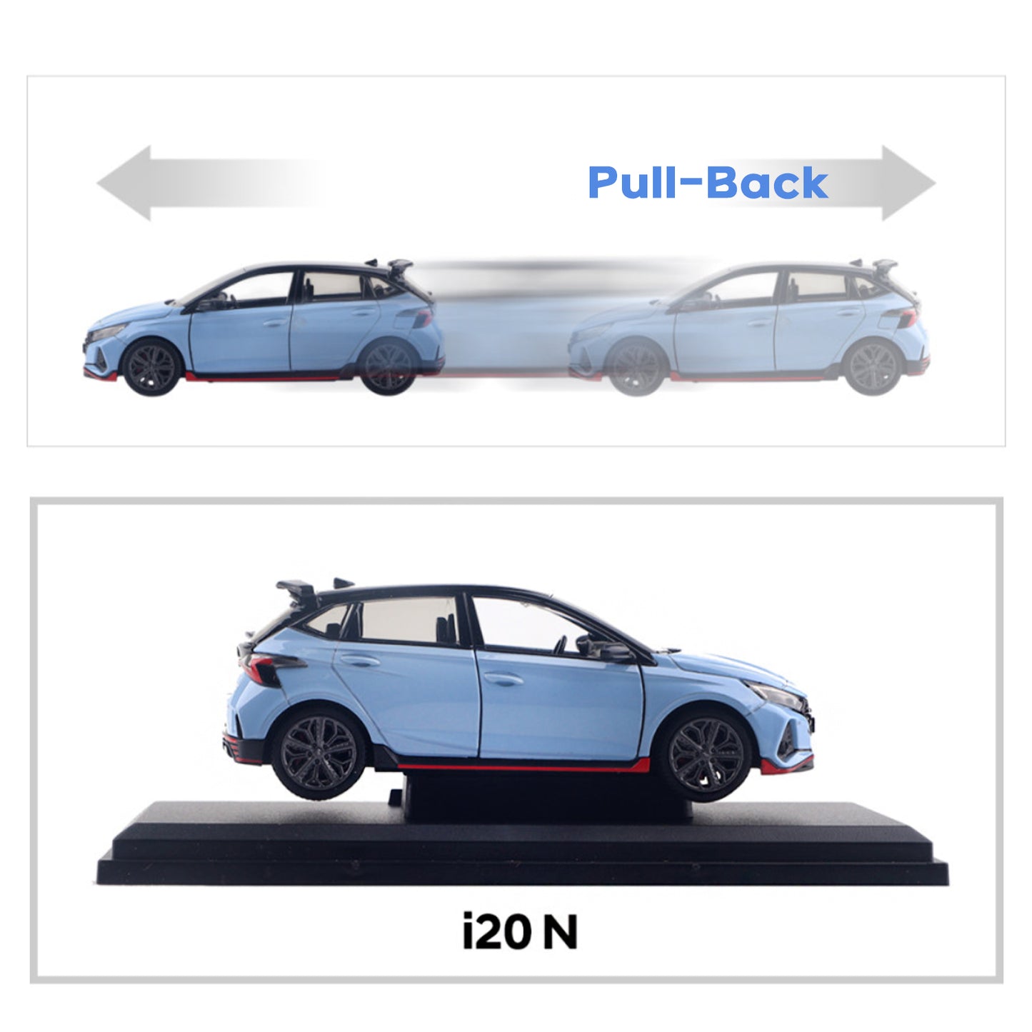 Hyundai Motors i20 N Mini Diecast 1:38 Scale Miniature Display