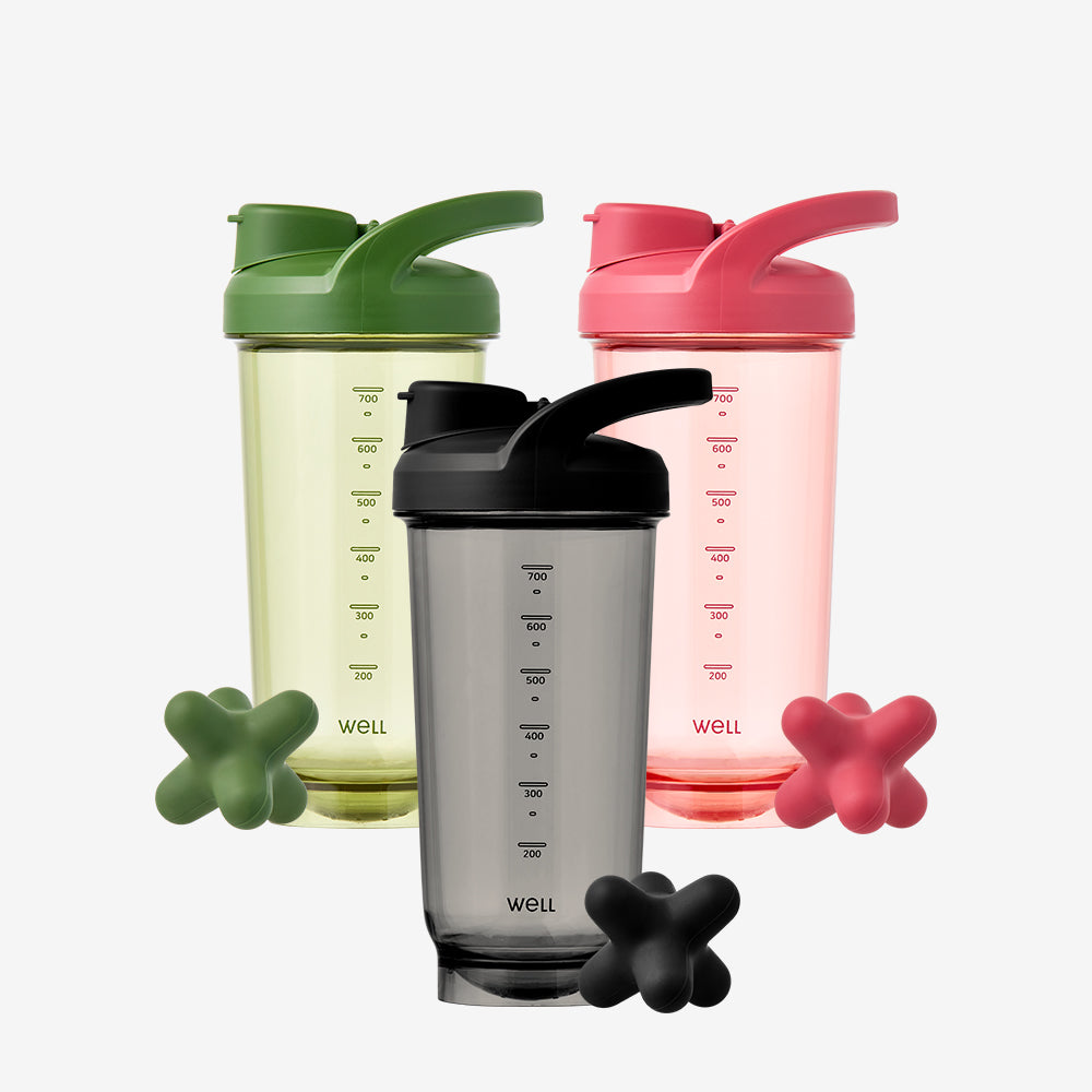 Sillymann Well Athleisure Protein Shaker Bottle, 24oz, Leak-Resistant Lid, TetraMix Mixing System, Wide-Mouth Design for Protein Shakes and Supplements