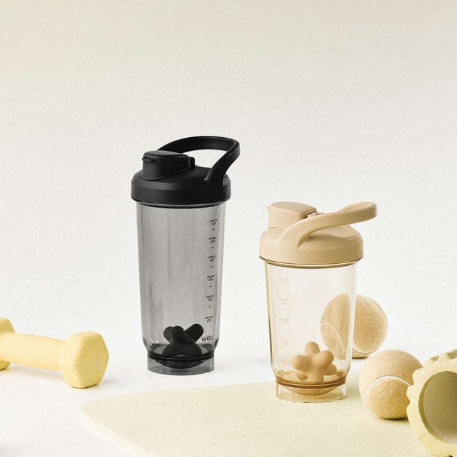 Sillymann Well Athleisure Protein Shaker Bottle, 24oz, Leak-Resistant Lid, TetraMix Mixing System, Wide-Mouth Design for Protein Shakes and Supplements