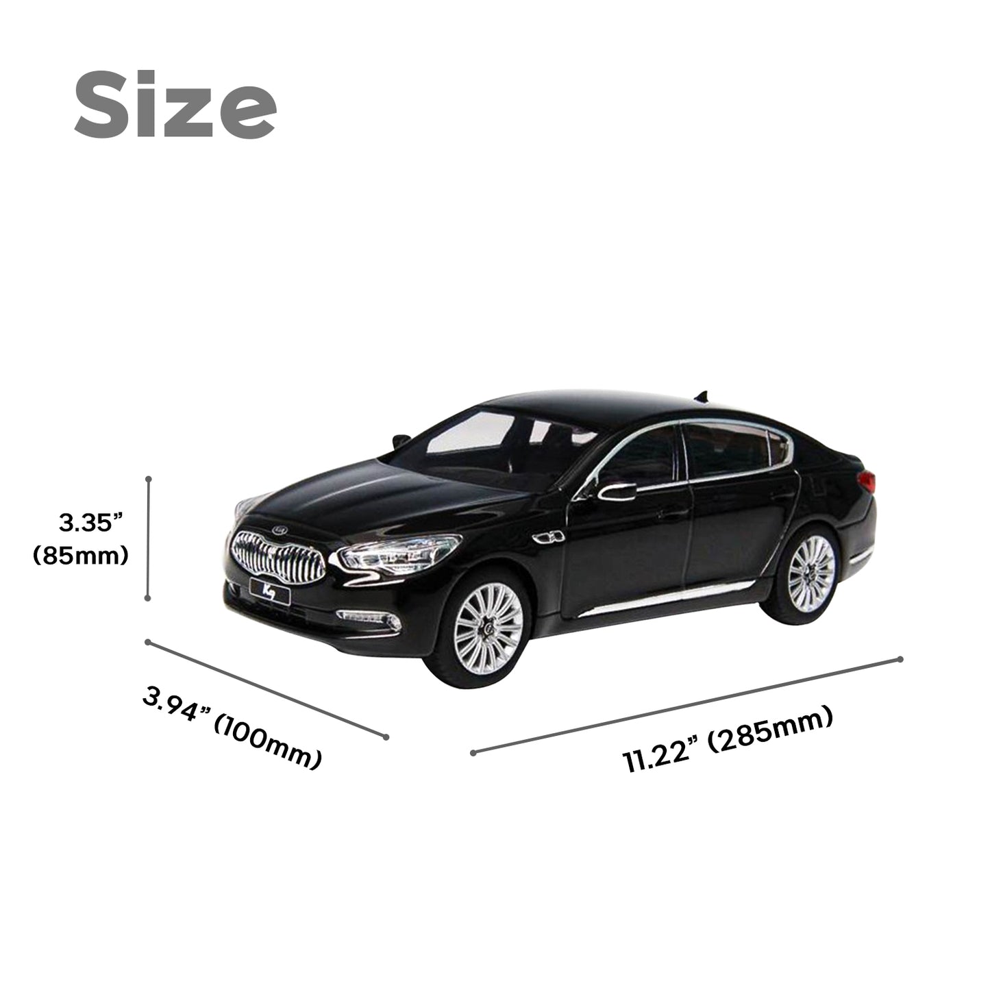 KIA Motors Car K9 Mini Diecast 1:18 Scale Miniature Display Toy