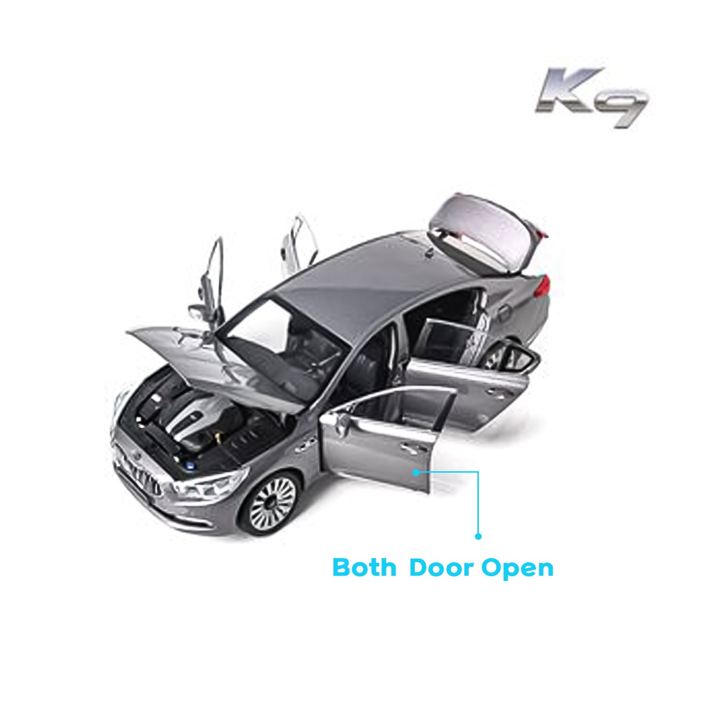 KIA Motors Car K9 Mini Diecast 1:18 Scale Miniature Display Toy