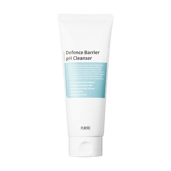 PURITO Defence Barrier Ph Cleanser 150ml/5.1 fl.oz Sensitive Skin, Oil Control, Pore Cleansing, Refreshening, Low pH 5.5, Gentle Cleanser, lightweight