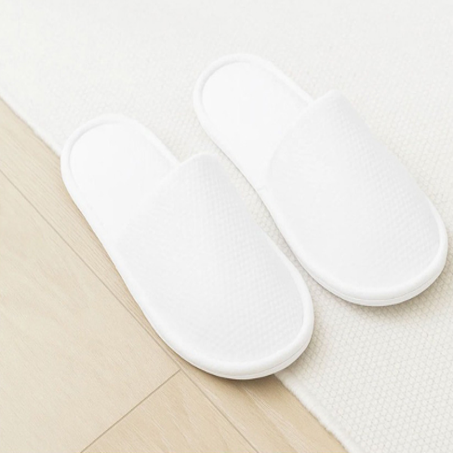 Disposable Slippers 4 Pairs, Hotel Guest Slippers Closed Toe for Spa, Airbnb, Travel, Hospitality Use