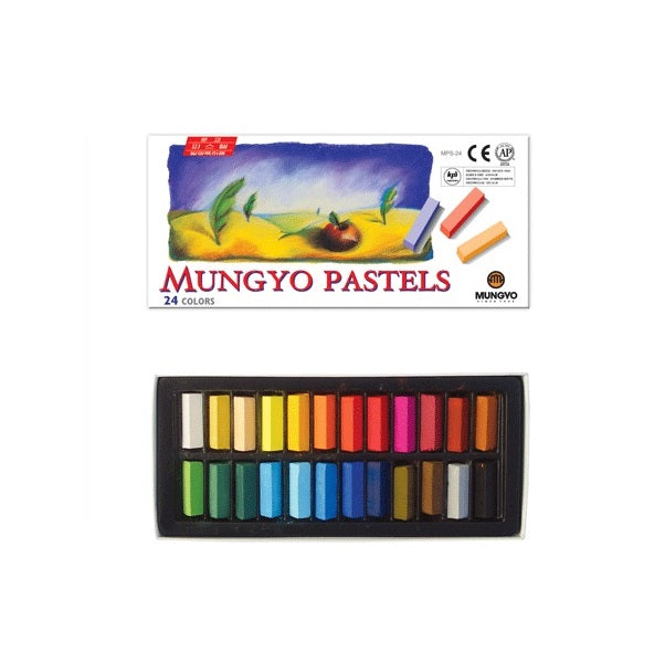 Mungyo Non Toxic Mungyo Soft Pastel Set of 24 Assorted Colors Square Chalk
