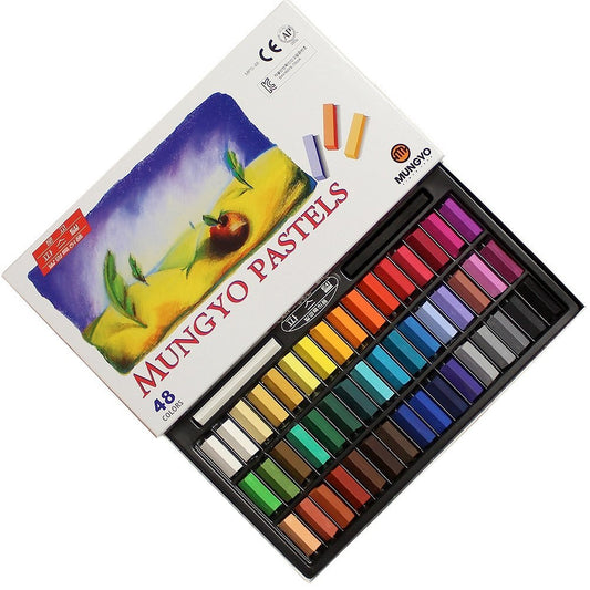 Mungyo Non Toxic Mungyo Soft Pastel Set of 48 Assorted Colors Square Chalk