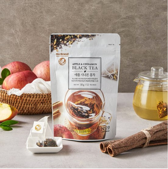 Apple & Cinnamon Black Tea Bag (1.5g x 12 Tea Bags) Herbal Tea, Pyramid Tea Bags, The Aromas of Ripe Apple and Spicy Tones of Cinnamon