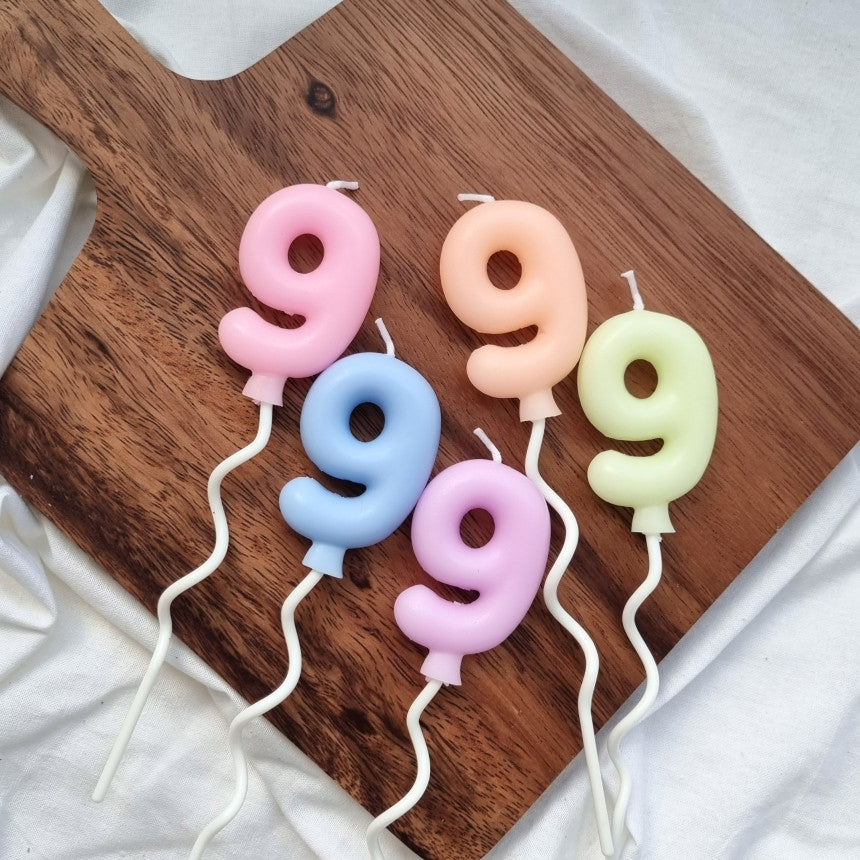 Birthday Candles for Cake, Birthday Candles Number 0-9 Pastel Random Color, Happy Birthday Numeral Candles Cake Topper Decoration for Party, Wedding, Girls, Boys, Kids, Adults, Party
